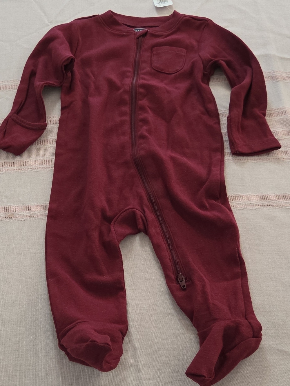 Old Navy Maroon Footed Zipper Pajamas